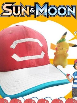 หมวก Cosplay ซาโตชิ Pokemon ภาค Sun & Moon เกรดA