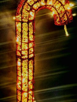 ไม้เท้าคริสต์มาสแขวนประดับสวยๆ มีไฟ39*15cm.ชิ้น