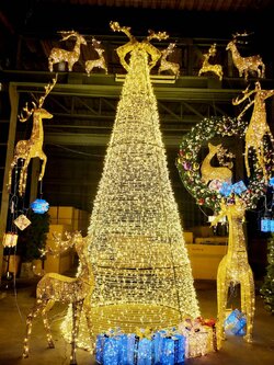 ต้นคริสต์มาสกรวยไฟประดับ