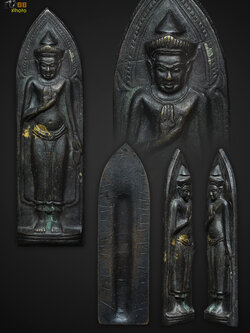 พระร่วงหลังรางปืน วัดพระสิงห์ ปี 2512 พิมพ์ร่องใหญ่ (เนื้อทองแดงรมดำ)