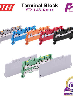 TOGI Terminal Block VTX-1.5/3 Series,AC DC 500V,6A-17A