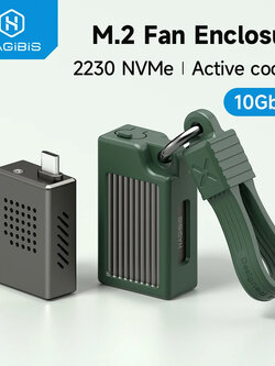 [ออกใบกำกับภาษีได้]พร้อมส่งจาก กทม ออกใบกำกับภาษีได้ Hagibis MC16 2230 M.2 NVMe SSD Enclosure with Cooling Fan for iPhone 16 15 Pro Max ProRes, USB 3.2 Gen2