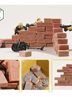 อิฐ ประกอบฉาก สร้างกำแพง โมเดล ฟิกเกอร์ Simulation Brick Model Figure 1/6 (20ก้อน)