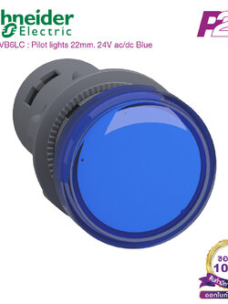 XA2EVB6LC : ไพล็อตแลมป์ แบบ LED Ø22mm พลาสติก สีน้ำเงิน24 VAC/DC - Schneider Electric - Pilot light by pik2pak.com