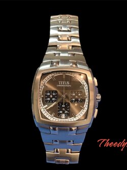 นาฬิกาข้อมือ ยี่ห้อ Sovil Titus ทรงเหลี่ยม ขนาด 36 mm Chronograph