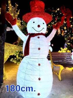 สโนวืแมนไฟ 1.8เมตร ใหญ่ สิ่งที่คุณต้องมีในการตกแต่งธีมคริสต์มาส
