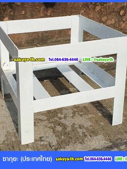 แท่นวางถังขยะ 60 ลิตร ขนาด 1 ช่อง ไม่มีป้ายแผงหลัง