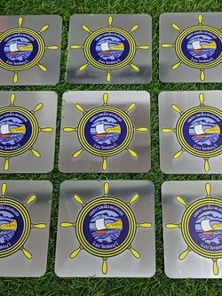 ป้ายอลูมิเนียม สกรีนยูวี 10x10 cm