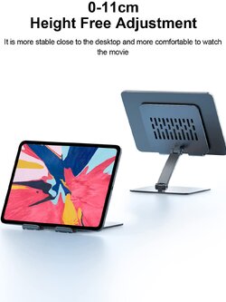 [ออกใบกำกับภาษีได้]พร้อมส่งจาก กทม Hagibis ips01 แท็บเล็ตขาตั้งขาตั้ง iPad แบบปรับความสูงอลูมิเนียมสำหรับ iPad Pro 9.7, 10.5, 12.9 Air Mini Kindle สวิทช์