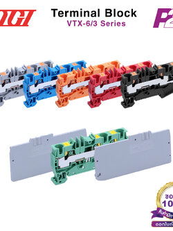 TOGI Terminal Block VTX-6/3 Series,AC DC 1000V,9A-41A