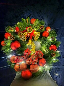 รีธคริสต์มาสสนนอก22นิ้ว