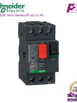 GV2ME08 : มอเตอร์เบรกเกอร์ 3P, 2.5-4 A - Schneider Electric - Motor Protection Circuit Breakers (MPCB) by pik2pak.com