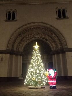 ต้นคริสต์มาสปลอม10ฟุต หนาแน่น