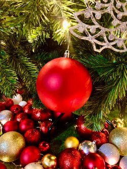 ลูกบอลคริสต์มาสประดับด้าน 60มิล. เลือกสีสันได้ราคาต่อโหล