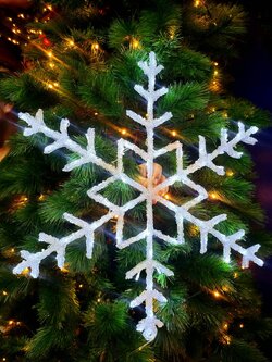 เกล็ดหิมะไฟ เพชรอะคริลิคสวยมาก 60cm ใหญ่