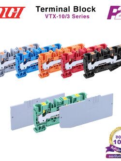 TOGI Terminal Block VTX-10/3 Series,AC DC 1000V,9A-57A