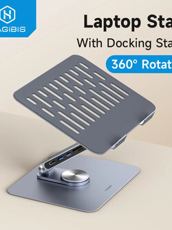 Hagibis LTP01H Laptop Stand with Multifunction adapter HDMI SDcard Aux USB C PD