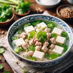 🍲 แจกฟรี! ภาพแกงจืดเต้าหู้หมูสับพร้อมเครื่องเคียง 🍃🌟 ใช้ภาพนี้ในการเพิ่มความน่าสนใจให้โพสต์ของคุณ รับภาพไปใช้ได้เลยวันนี้! #แจกภาพ #แกงจืดเต้าหู้หมูสับ #อาหารไทย"