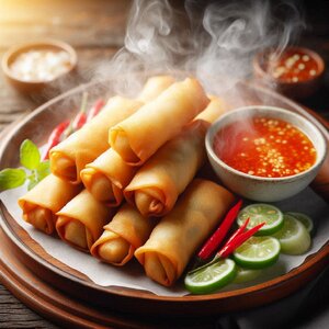 ของฟรีมีในโลก! รูปปอเปี๊ยะทอดร้อนๆ มาแล้ว 🍥🔥 #ปอเปี๊ยะทอด #รูปฟรี #แจกฟรี