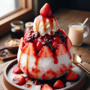 แจกสูตรของหวาน !! บิงซูสตรอเบอร์รี่ หวานเย็น สดชื่น อร่อยสุด ๆ 🍓🍧❤️