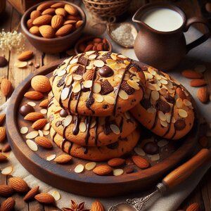 แจกสูตรขนม !! คุกกี้อัลมอนด์ช็อกโกแลต หอม กรอบ อร่อยเต็มคำ 🍪💖💖