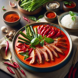 แจกฟรี! รูปแกงเผ็ดเป็ดย่างรสจัดจ้าน 🍛🦆 อร่อยกลมกล่อมกับเนื้อเป็ดย่างและเครื่องแกงเข้มข้น เสิร์ฟพร้อมข้าวสวยร้อน ๆ ใครขายอาหารไทยต้องโพสต์นี้เลย! 🌟🍚 #แกงเผ็ดเป็ดย่าง #แจกฟรี #อาหารไทย #โพสต์ขายของ #รสชาติกลมกล่อม