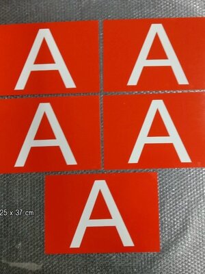 ป้ายอลูมิเนียม หนา 1.2mm ติดสติ๊กเกอร์สะท้อนแสง ชนิด Engineering grade ขนาดป้าย 25 x 37 cm