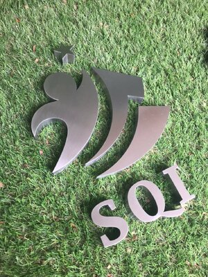 #ป้ายอักษรสแตนเลสแฮร์ไลน์