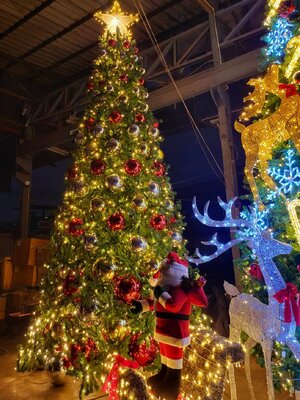 ให้เช่าต้นคริสต์มาสปลอม ขนาด15ฟุต พร้อมตกแต่งครบมาตราฐาน