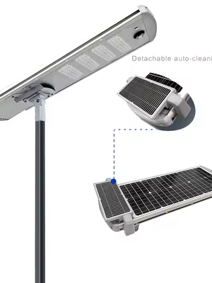 ไฟถนนโซล่าเซลล์ทำความสะอาดอัตโนมัติ