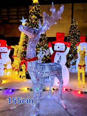 กวางไฟคริสต์มาส 1.55 เมตรสิ่งที่คุณต้องมีในการตกแต่งธีมคริสต์มาส