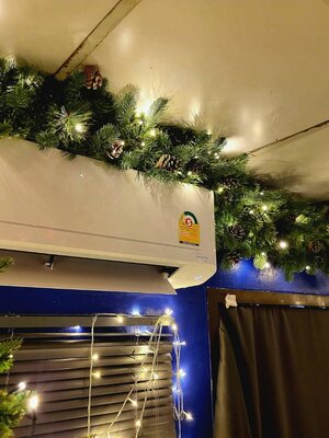 Vipสายสนนอกนำเข้า ประดับสน ใบสวยมากๆ มีไฟ 2.7เมตร