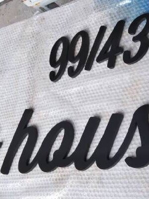 #ป้ายอักษรพาสวู๊ดพ่นสี