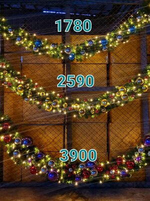 สายสนคริสต์มาสพร้อมตกแต่ง ขนาด 2.7เมตร