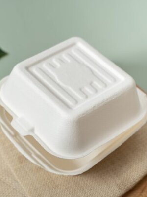 กล่องเยื่อชานอ้อย 6 นิ้ว