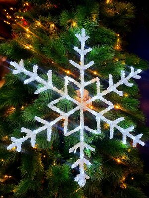 เกล็ดหิมะไฟ เพชรอะคริลิคสวยมาก 60cm ใหญ่