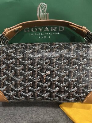 รอบราคาดีงาม มีสีละ 1 ใบ New Goyard Bowling25 Brown กระดุมร้าวจากช้อปติดแน่นปกติ อุปกรณ์. Full set