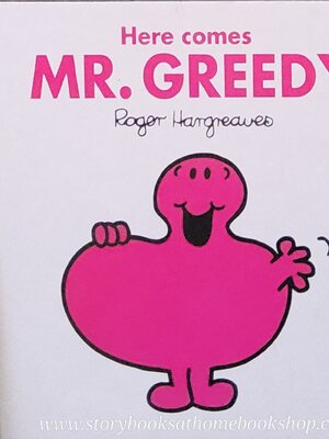 BOARD BOOK ** 👉LITTLE MISS&MR.MEN👍 🍅🍅HERE COMES MR.GREEDY by Roger Hargreaues