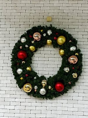 รีธคริสต์มาสตกแต่ง ขนาดใหญ่ 1เมตร ตกแต่งบอล