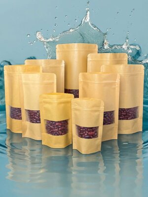 ถุงกระดาษคราฟต์:ซิปล็อคกันน้ำ 12x20 ซม.