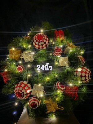รีธคริสต์มาส24นิ้ว ใบสนนอกvip