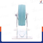 ล้อ 5 นิ้ว แป้นตาย RUBBER PVC สีฟ้า JF-1015125 ล้อ 5 นิ้ว แป้นตาย RUBBER PVC สีฟ้า JF-1015125