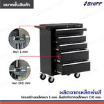 ตู้เก็บเครื่องมือรถเข็น 5 ลิ้นชัก 33x71x89 cm สีดำ TT-245BK ตู้เก็บเครื่องมือรถเข็น 5 ลิ้นชัก 33x71x89 cm สีดำ TT-245BK