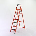 บันไดเหล็ก 7 ขั้น มีราวจับ รับน้ำหนักได้ 150 KG สีส้ม 25X35-7 บันไดเหล็ก 7 ขั้น มีราวจับ รับน้ำหนักได้ 150 KG สีส้ม 25X35-7