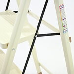 บันไดเหล็ก 4 ขั้น มีราวจับ รับน้ำหนักได้ 150 KG สีขาว NB-4