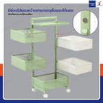 ชั้นวางของ 5 ชั้น อเนกประสงค์ มีล้อ 27x35x88 cm สีเขียว-ขาว ชั้นวางของ 5 ชั้น อเนกประสงค์ มีล้อ 27x35x88 cm สีเขียว-ขาว