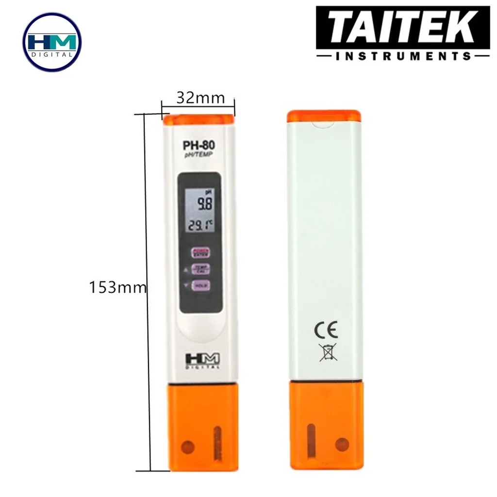 เครื่องวัดคุณภาพน้ำ pH Meter HM DIGITAL รุ่น PH-80 คาริเบท 3 points ค่า 4.00 7.00 10.00 เครื่องวัดคุณภาพน้ำ pH Meter HM DIGITAL รุ่น PH-80 คาริเบท 3 points ค่า 4.00 7.00 10.00