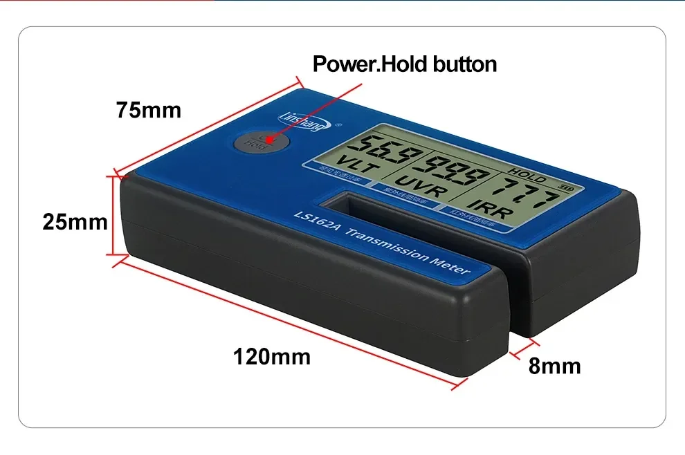 เครื่องวัดฟิล์มกรองแสง Solar Film/Film Transmission/Window Tint Meter Linshang LS162 เครื่องวัดฟิล์มกรองแสง Solar Film/Film Transmission/Window Tint Meter Linshang LS162