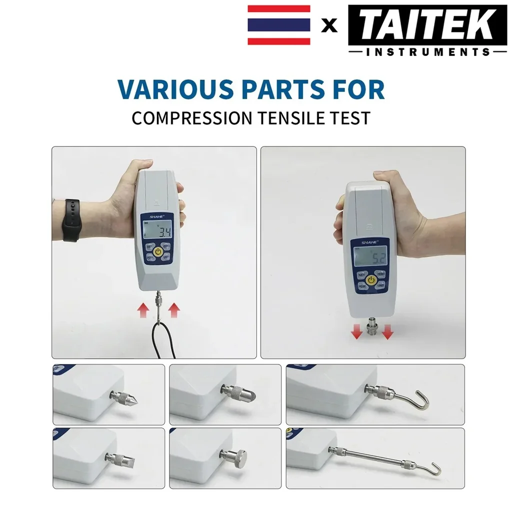 เครื่องวัดแรงดึง/แรงกด Digital Force Gauge SHAHE รุ่น KF-500N Maximum load 500N/50kg เครื่องวัดแรงดึง/แรงกด Digital Force Gauge SHAHE รุ่น KF-500N Maximum load 500N/50kg