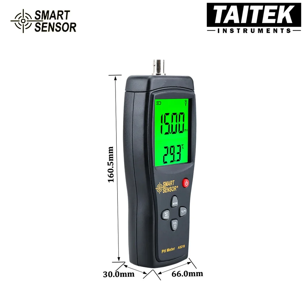 เครื่องวัดคุณภาพน้ำ pH Meter SMART SENSOR รุ่น AS218 คาริเบท 3 points ค่า pH 4.00 , 6.86 , 9.18 เครื่องวัดคุณภาพน้ำ pH Meter SMART SENSOR รุ่น AS218 คาริเบท 3 points ค่า pH 4.00 , 6.86 , 9.18